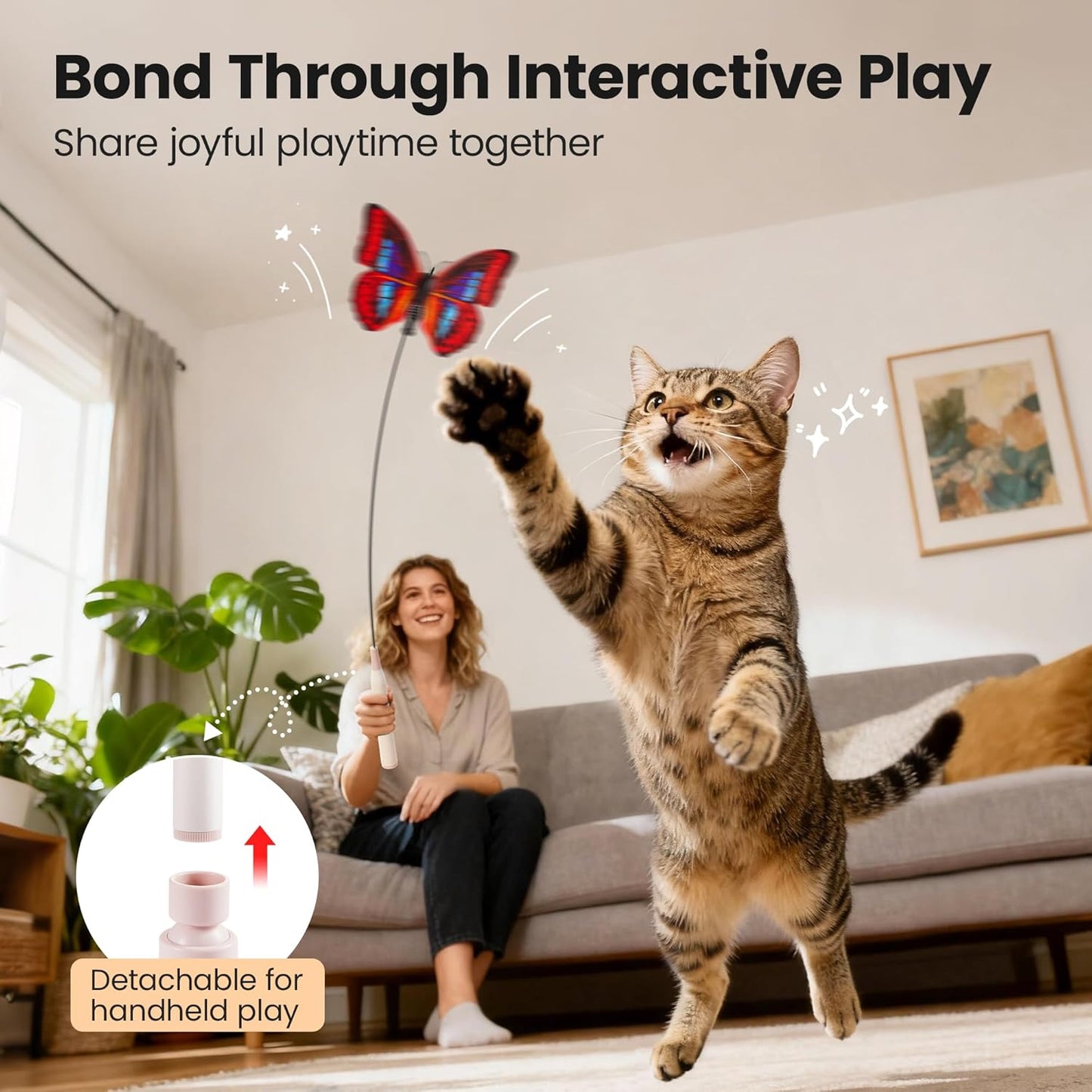 Interactive Butterfly Cat Teaser
