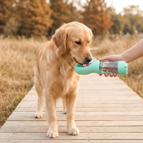 3-in-1 Dog & Cat Water Bottle with Food Container & Poop Bag Holder