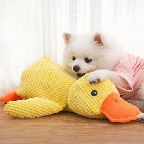 Quacking Crinkle Duck Comfort Calming Toy for Dog